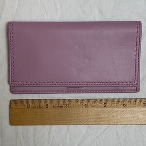 COACH leather purple slim wallet